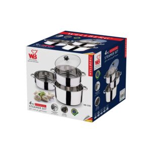 STEAMER SET 30CM 3LAYER SS WELLBERG STEAMER SET 30CM 3LAYER SS WELLBERG